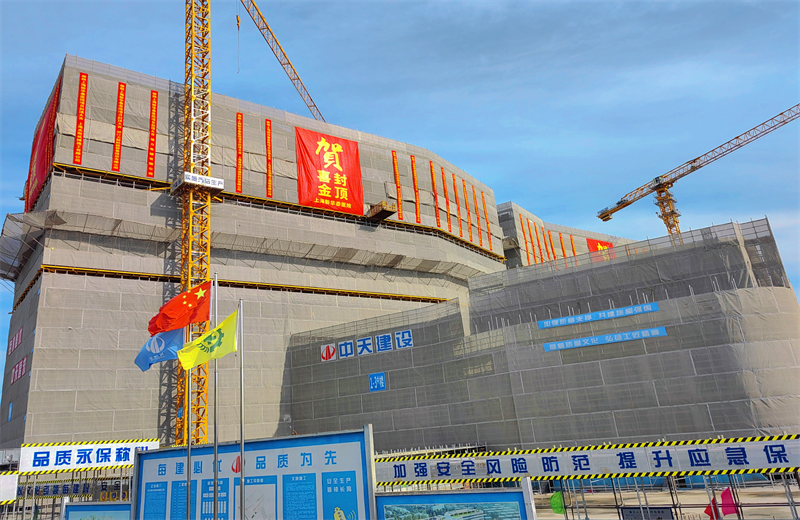 2024年10月30日，437ccm必赢国际三建上海新华泰医院项目主体封顶。